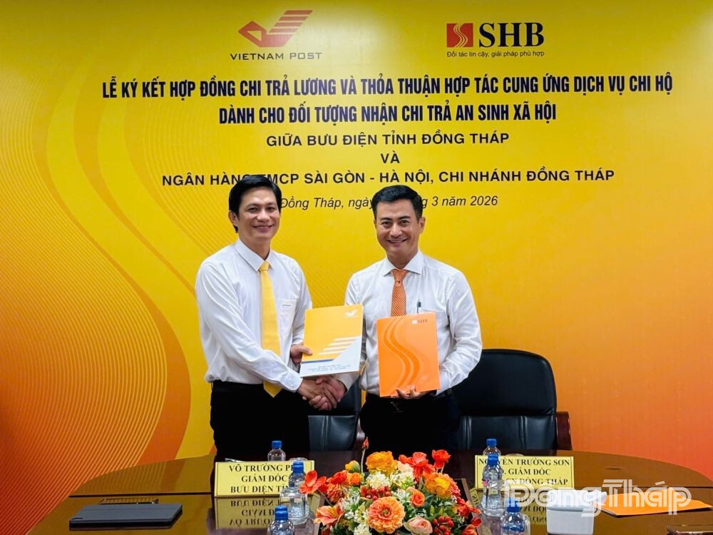 Bưu điện tỉnh Đồng Tháp ký kết hợp tác với SHB, Chi nhánh Đồng Tháp